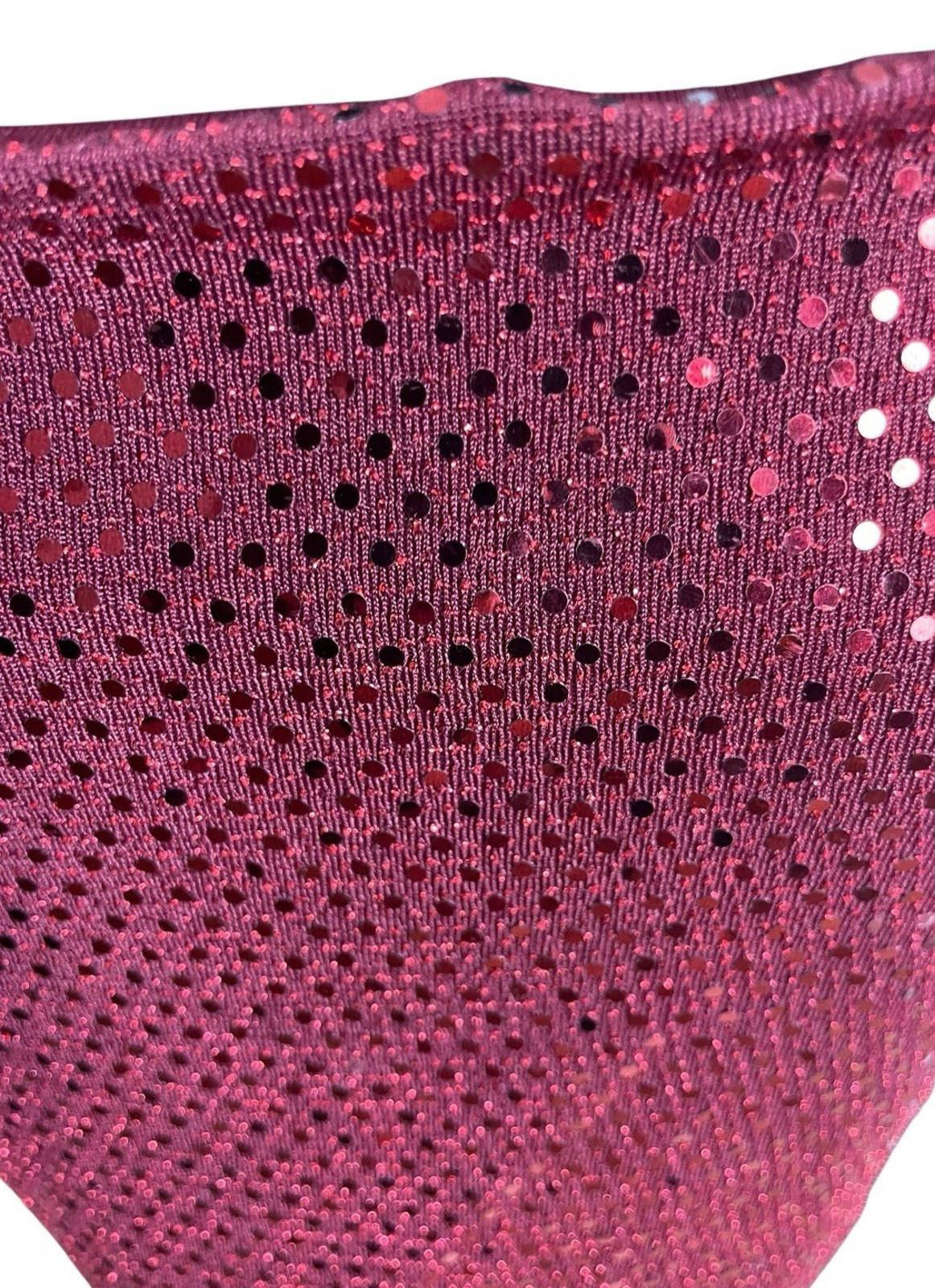 New Look Burgundy New Look Red Sparkle Crop Top Square Neck Stretch Women's UK Size 16
