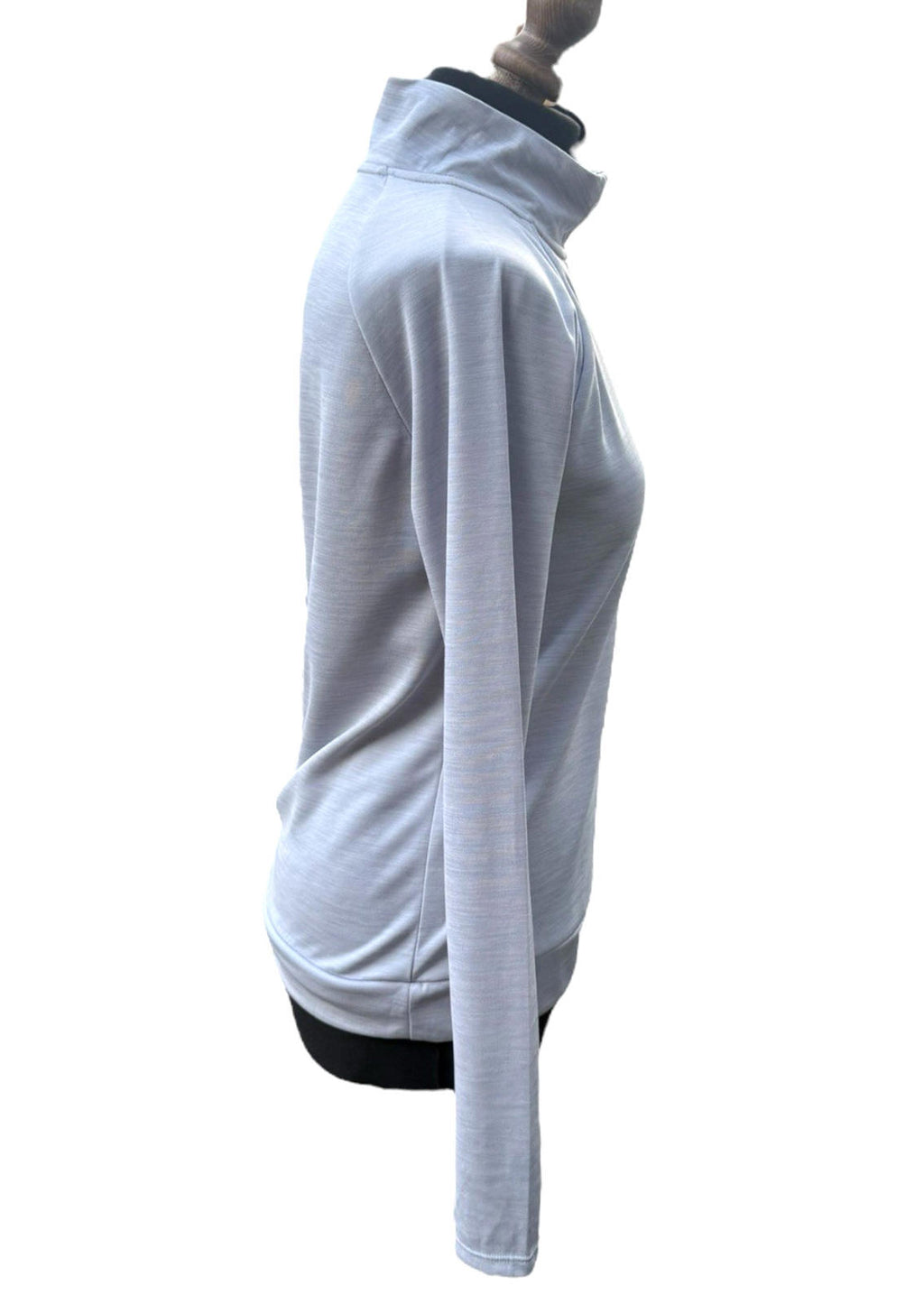Nike Gray Nike Running Top Womens XS Grey 1/4 Zip Dri-Fit Pullover Activewear Thumbholes