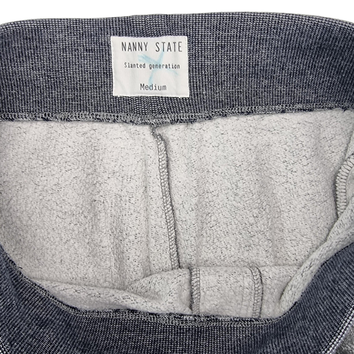 Nanny State Sweat Shorts Men's UK Size M Jersey Grey Blue Elasticated Waist