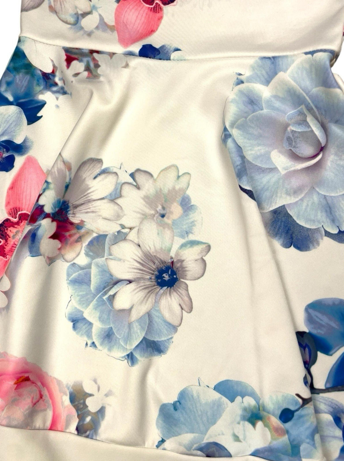 Quiz Occasion Dress Floral A-Line Off Shoulder Women's UK Size 10