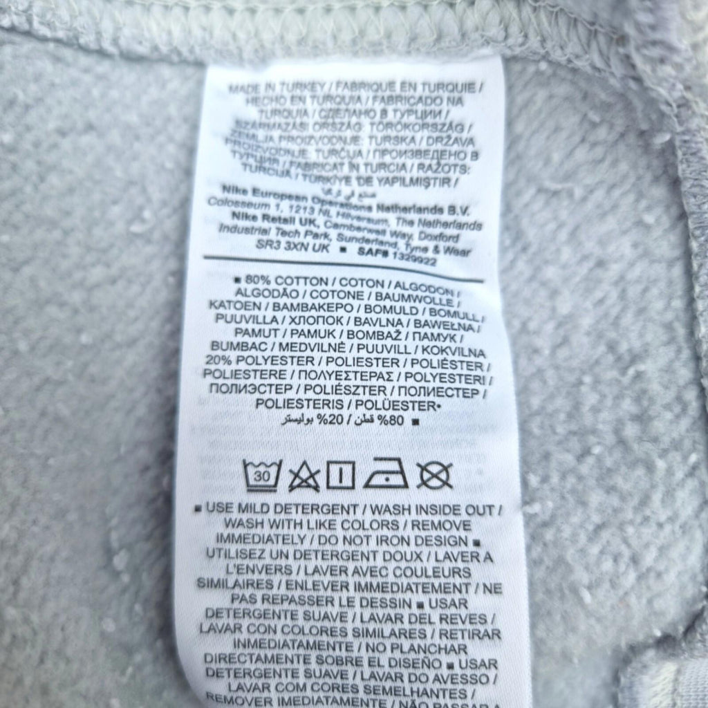 Nike 3D Swoosh Graphic Fleece Sweatshirt Jersey Jumper Men's UK Size Small Grey