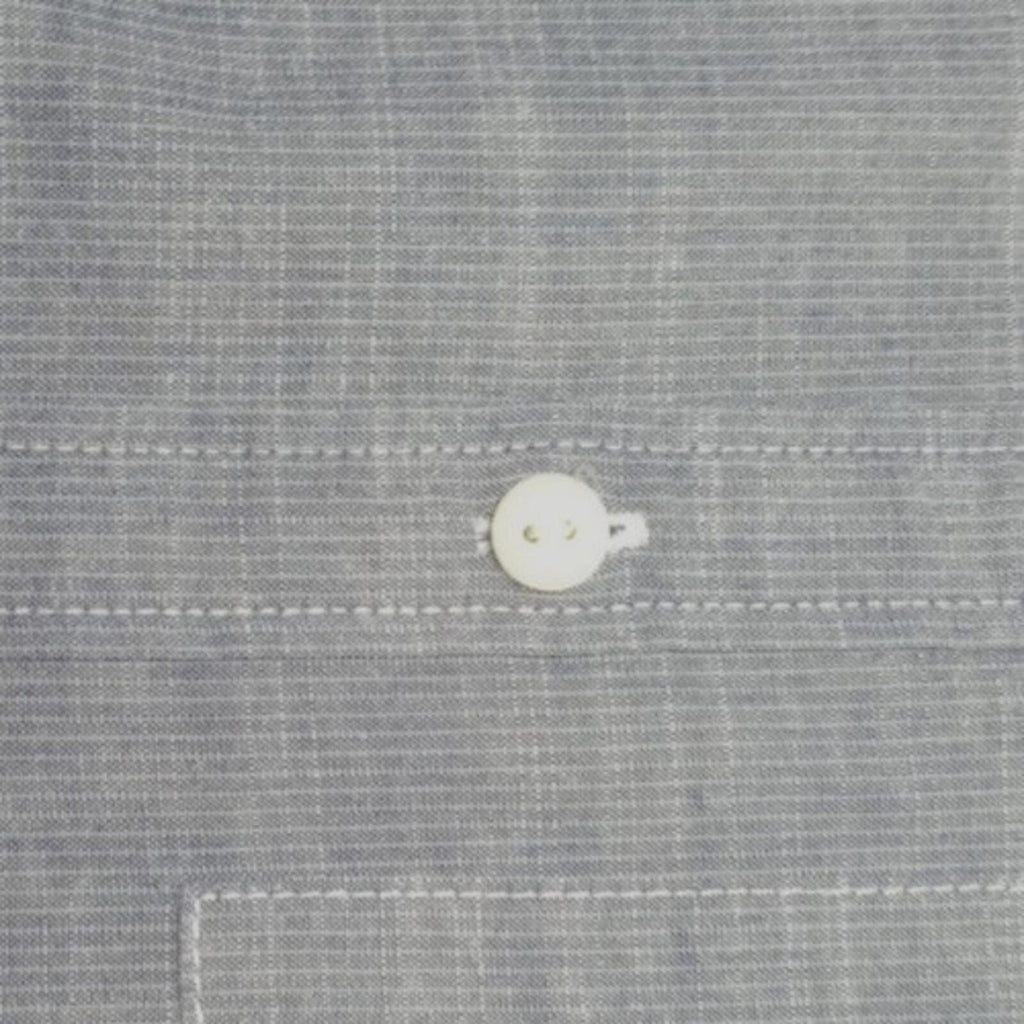 Label Lab Chambray Shirt Men's UK Size Medium Blue Short Sleeve Pocket