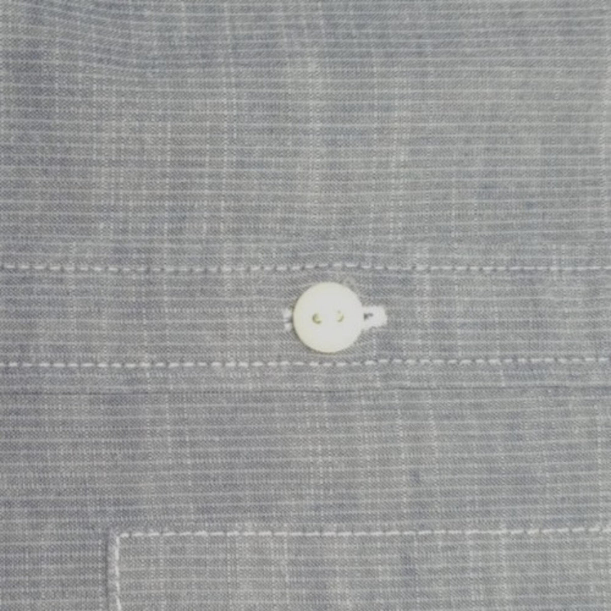 Label Lab Chambray Shirt Men's UK Size Medium Blue Short Sleeve Pocket