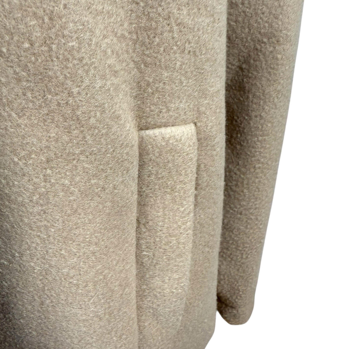 Neuville Wool Effect Jacket Women’s UK Size 22 Mid Length Collared Tan