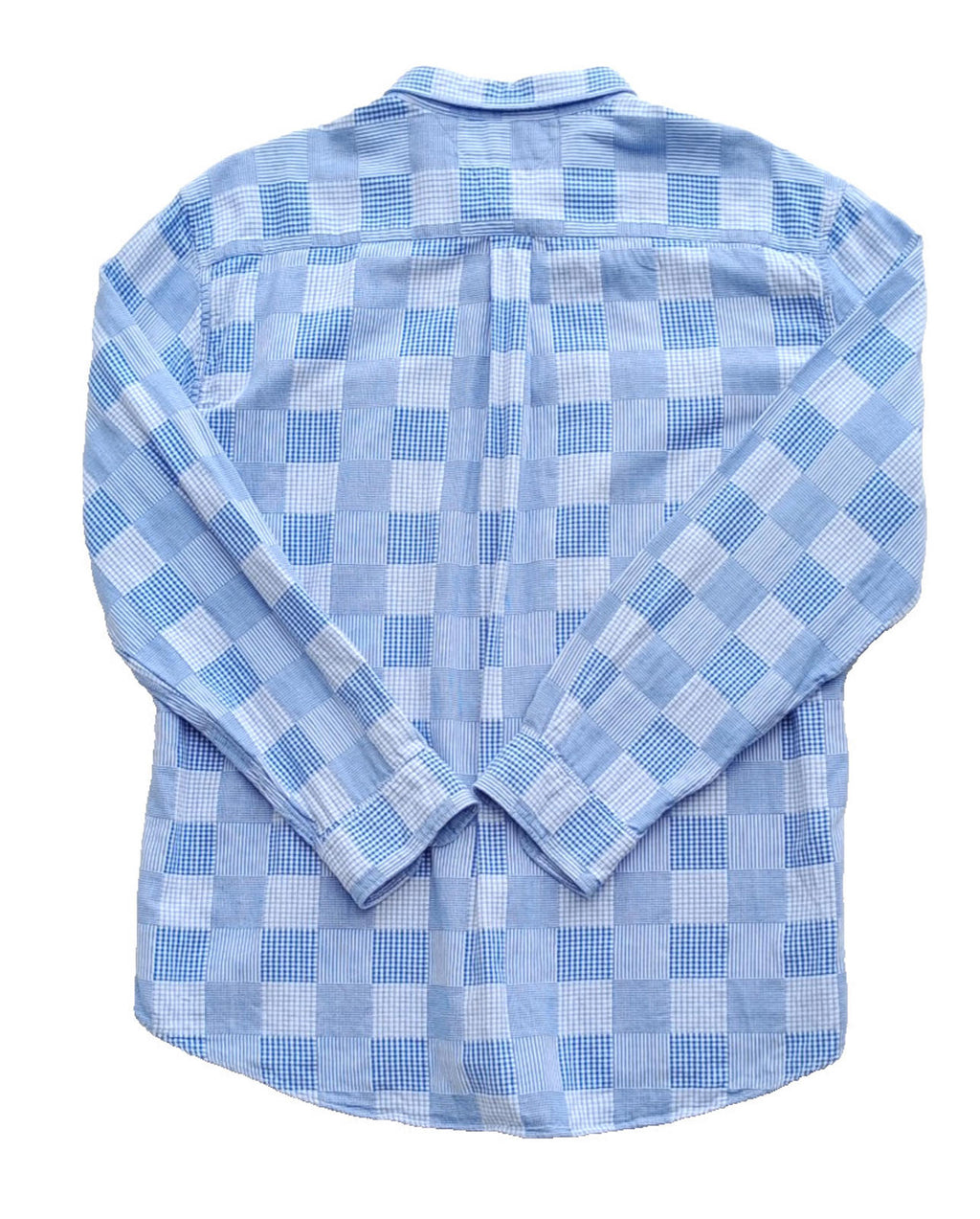 Tommy Hilfiger Men's UK Size 2XL Blue Check Long Sleeve Pockets Easy Care