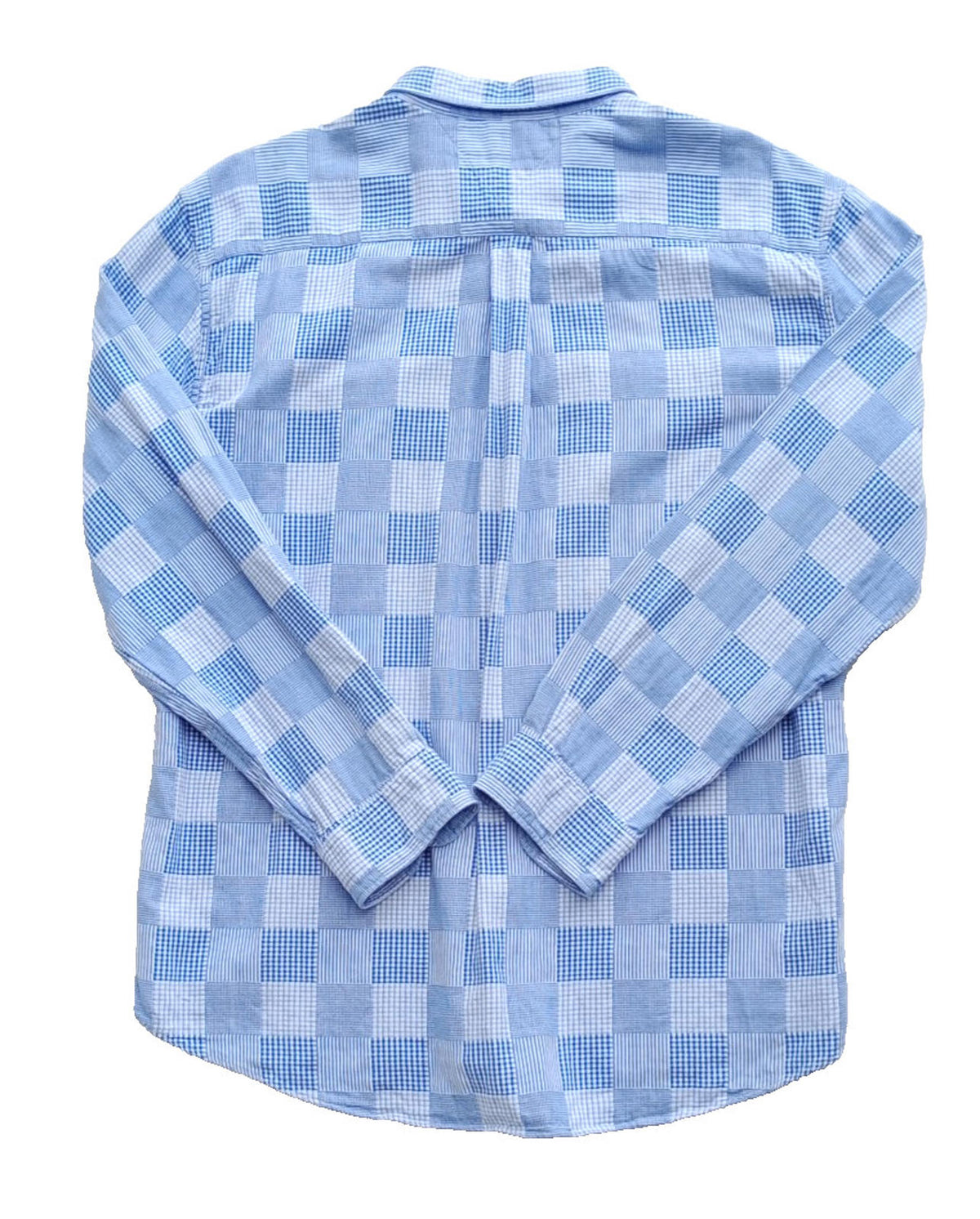 Tommy Hilfiger Men's UK Size 2XL Blue Check Long Sleeve Pockets Easy Care