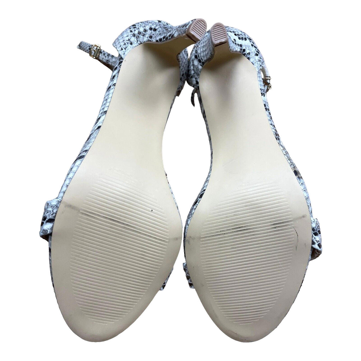 Peacocks Snakeskin Print Stilettos Shoes Open Toe Women's UK Size 5