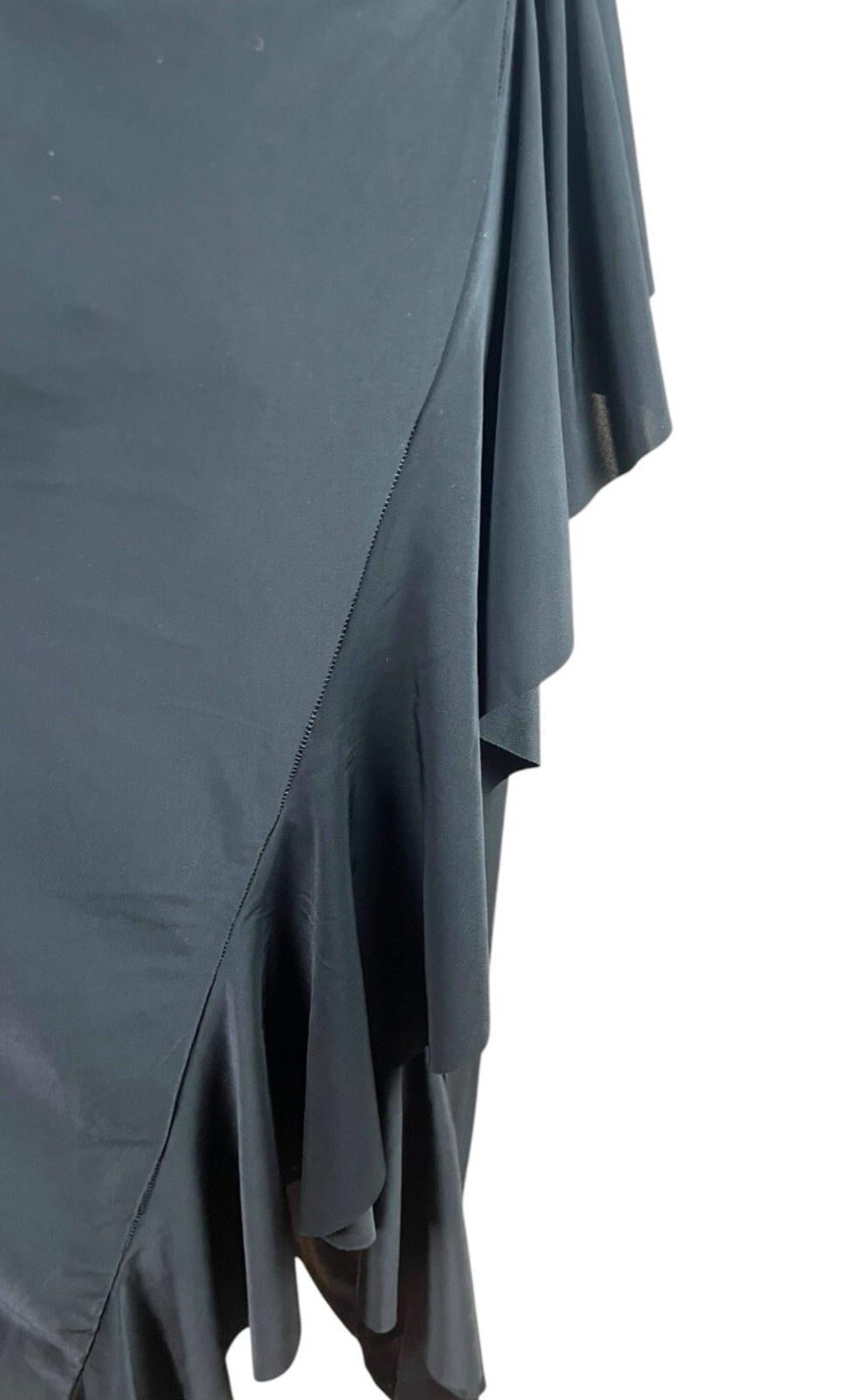 Global Black Midi Dress One Shoulder Collared Occasion Women's UK Size 8