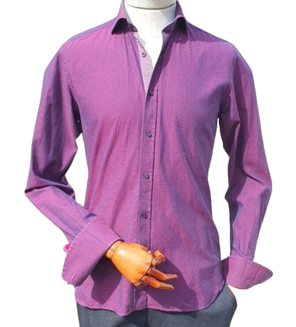 Ted Baker Shirt 40" Chest French Cuff 100% Cotton Men's UK Size M