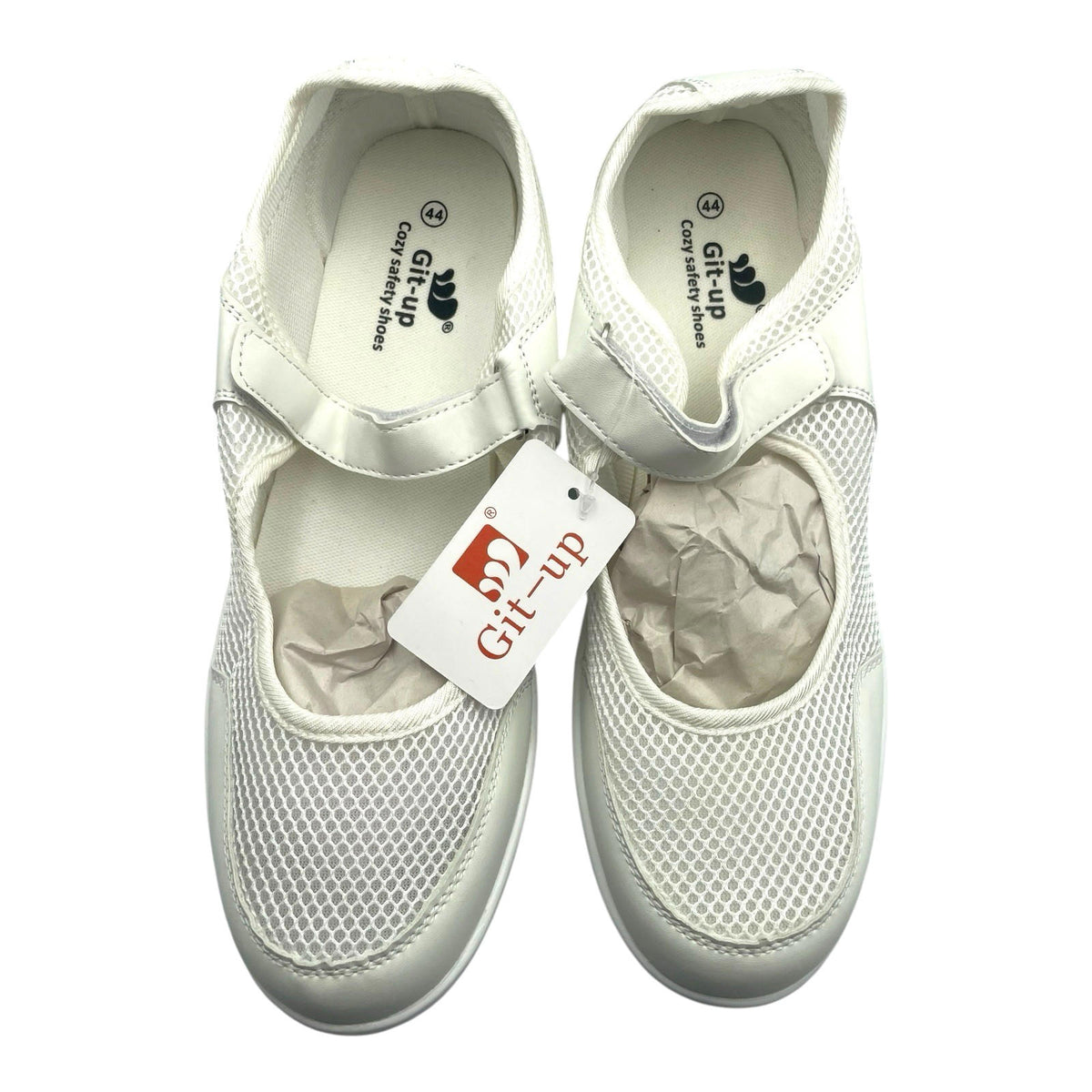 Git Up White Nurse Shoes Adjustable Strap Women's UK Size 9.5