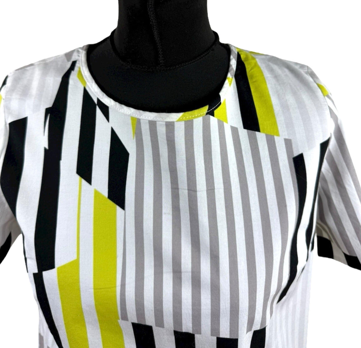 Blue Chameleon White Blue Chameleon Stripe T-shirt Blouse Lightweight Women's UK Size 12