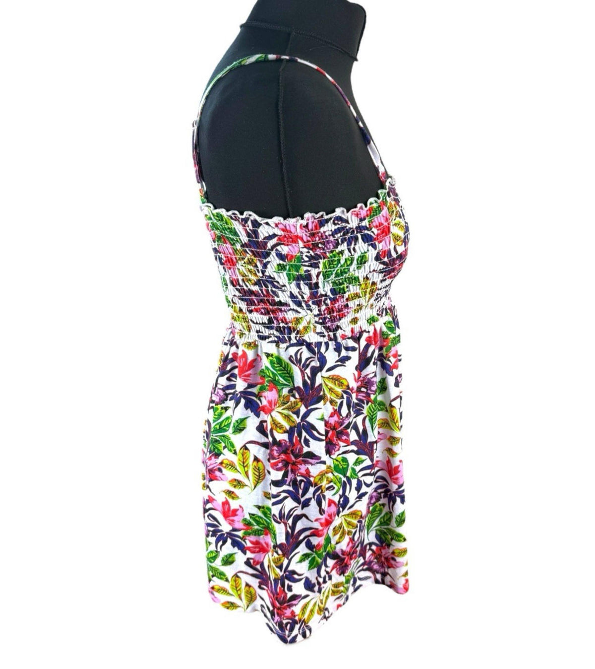 Originals White Originals Multicolour Floral Tank Top Blouse Floaty Women's UK Size 12