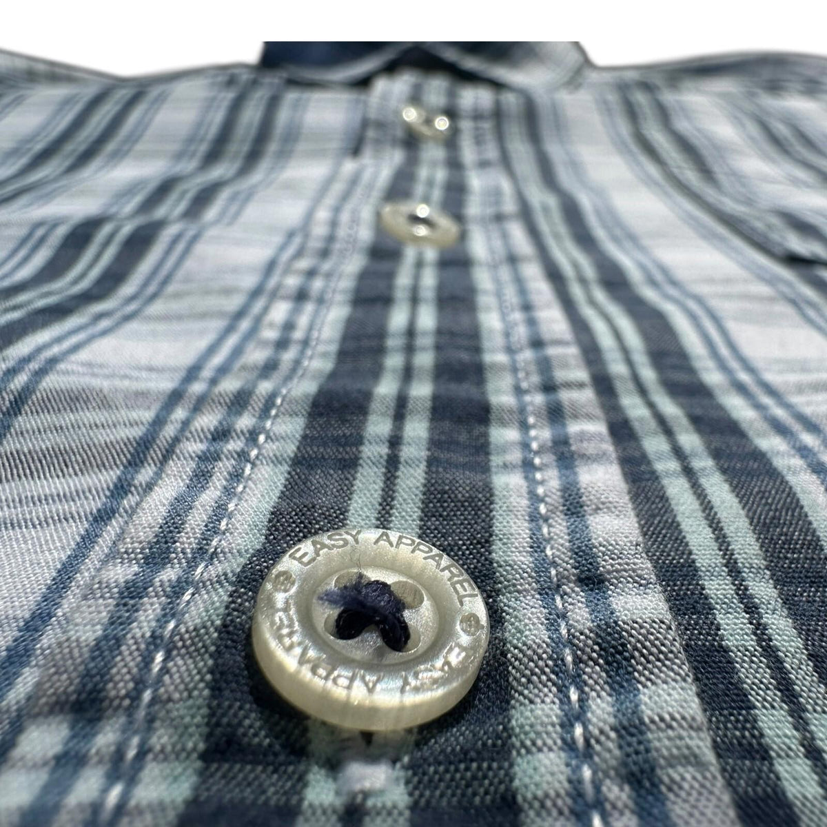 Easy Shirt Short Sleeve Check 100% Cotton Men's UK Size Small S