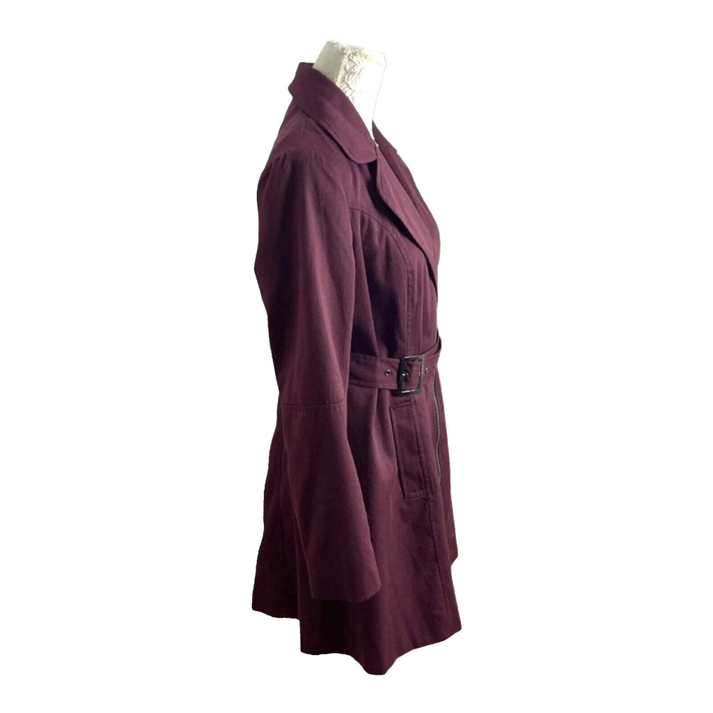 Atmosphere Red Fur Trim Coat Jacket Women's UK Size 10