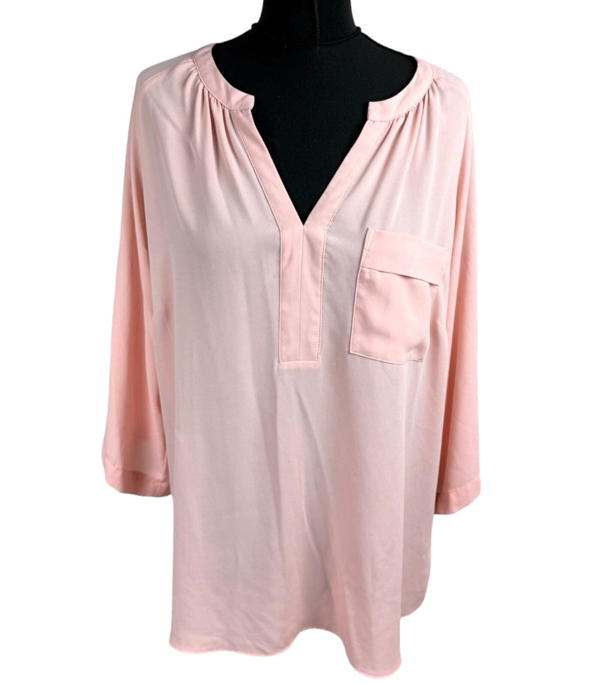 Principles by Ben De Lisi Blouse Top Women's UK Size 16 3/4 Sleeve Pale Pink