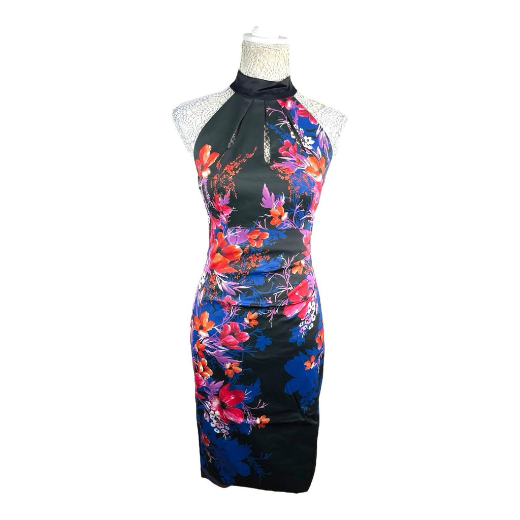 Karen Millen Multicolour Floral Midi Dress Women's UK Size 10