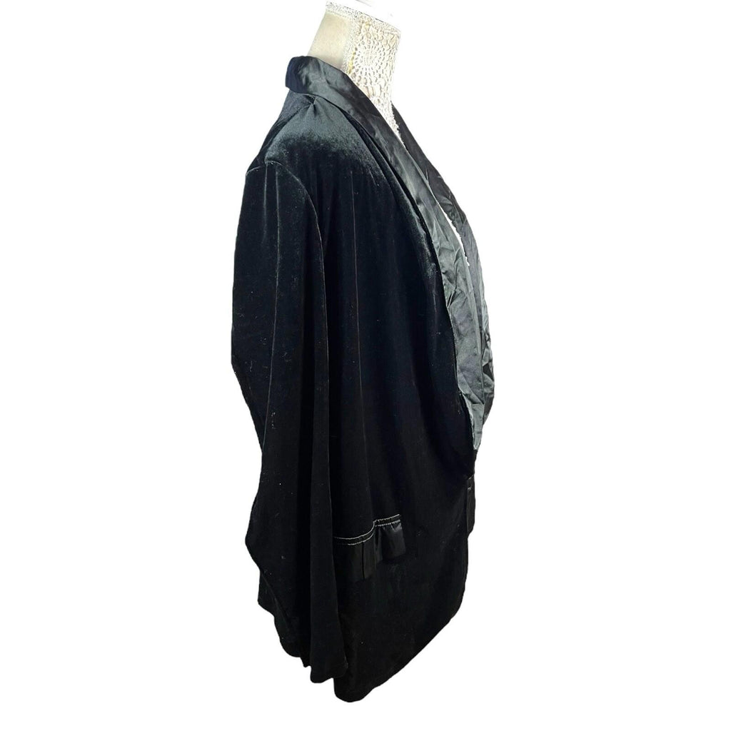 SHEIN Velour Blazer Jacket Women's UK Size XL (14) Black