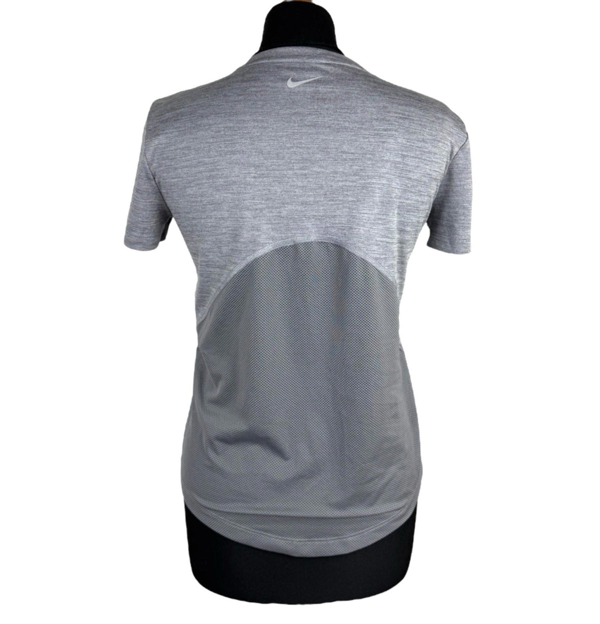 Nike Running Dri Fit Grey T-shirt Top Stretch Short Sleeve Women's UK Size XS