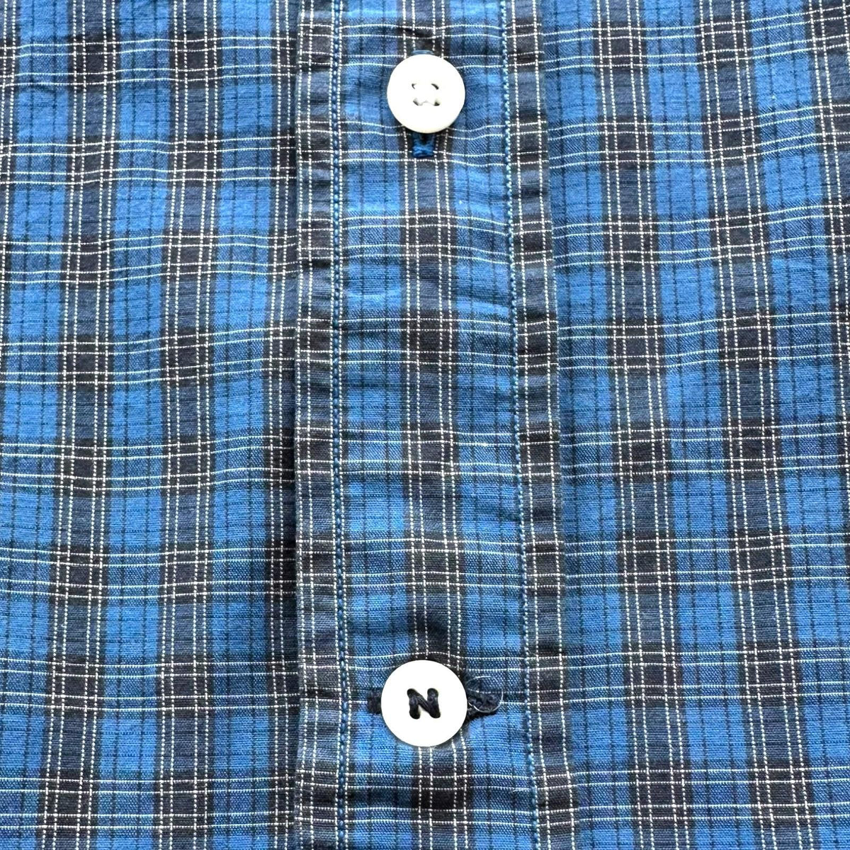Nautica Shirt Men's UK Size XL Blue Striped Long Sleeve Pockets Button Collar
