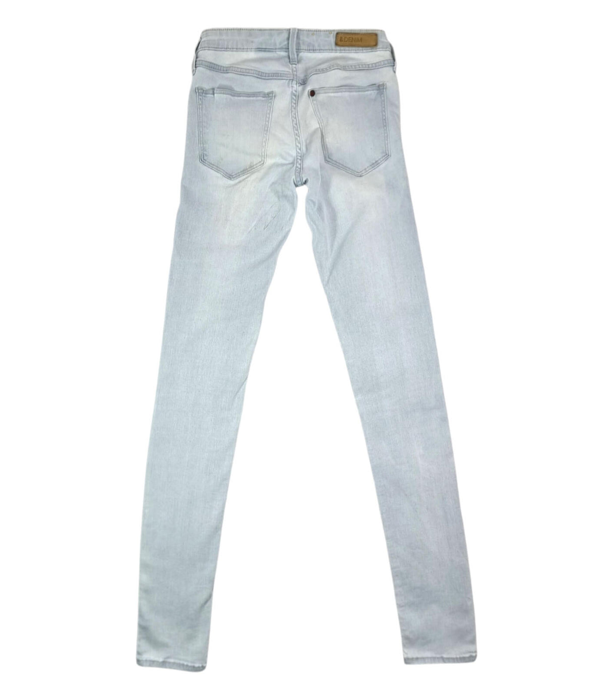H&M LightBlue H&M Jeans Women's UK Size W27 L31 Light Blue Super Skinny Low Waist Zip Front