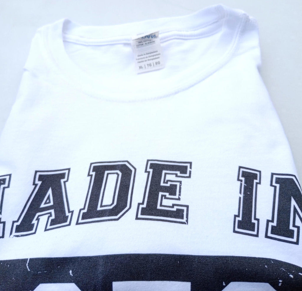 Made In 1972 T Shirt Men's UK Size XL White 100% Cotton Graphic Print