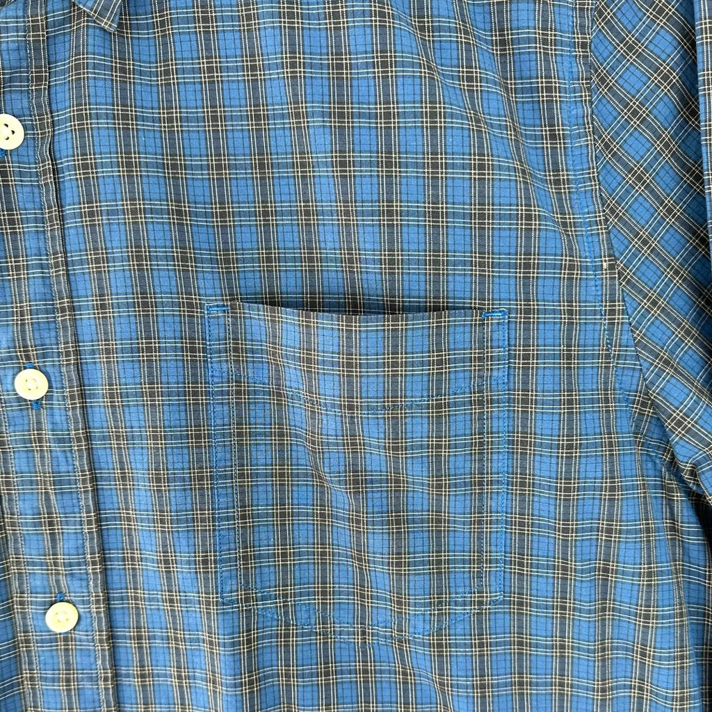 Nautica Shirt Men's UK Size XL Blue Striped Long Sleeve Pockets Button Collar