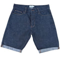 Next Denim Shorts Men's UK Size 30" W Regular Fit Navy Blue Button Front Rolled Cuffs
