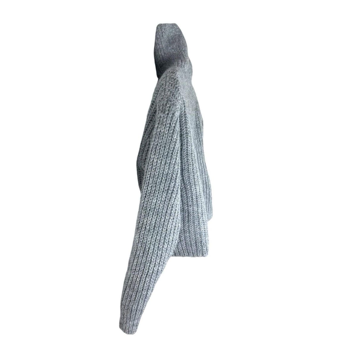 Divided Grey Marl Rib Knit Oversized Cardigan Collared Women's UK Size XXS