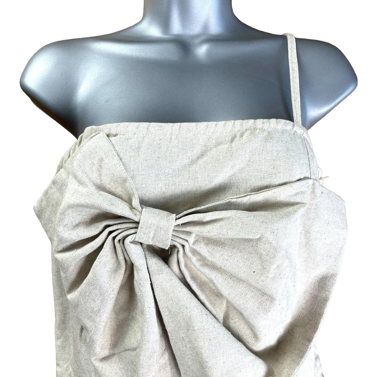 Linen Playsuit Skort Skirt Shorts Big Bow Detail Women's UK Size 8