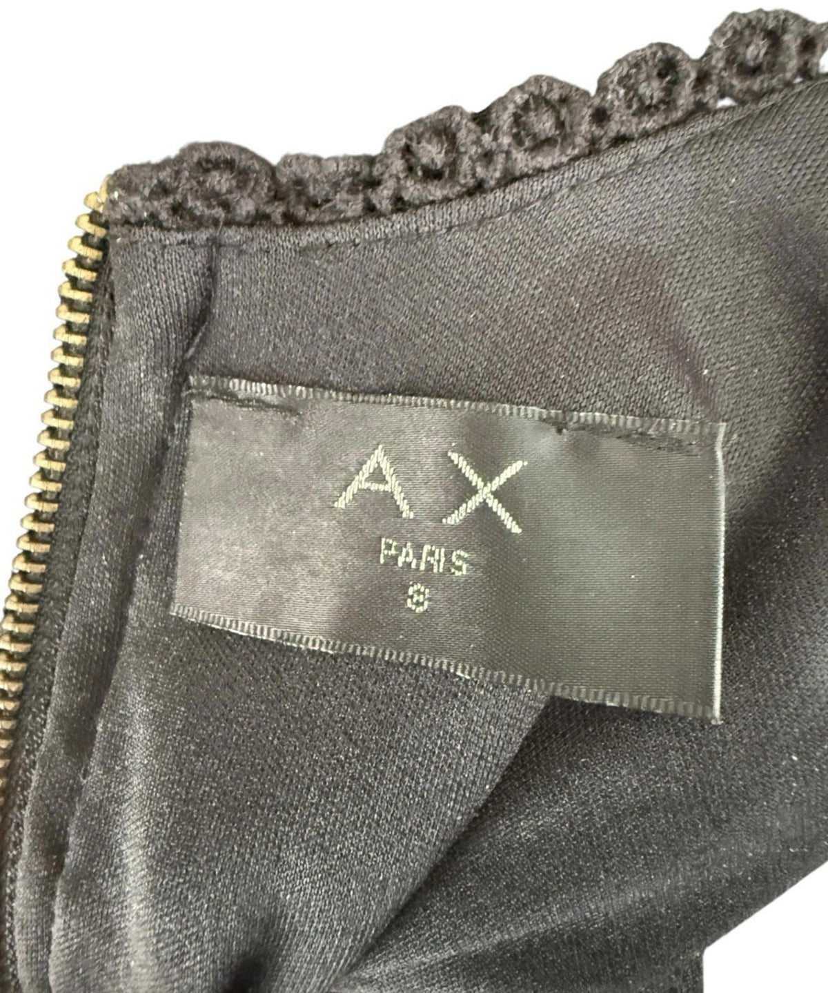 AX Paris Black Lace Dress Knee Length Cut Out Waistband Women's UK Size 8