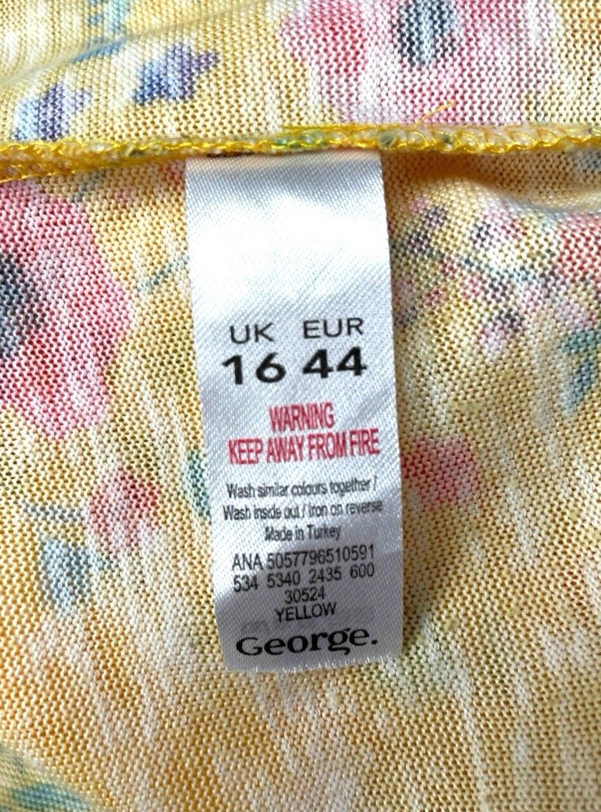 George Blouse Floral Top Off The Shoulder Women's UK Size 16