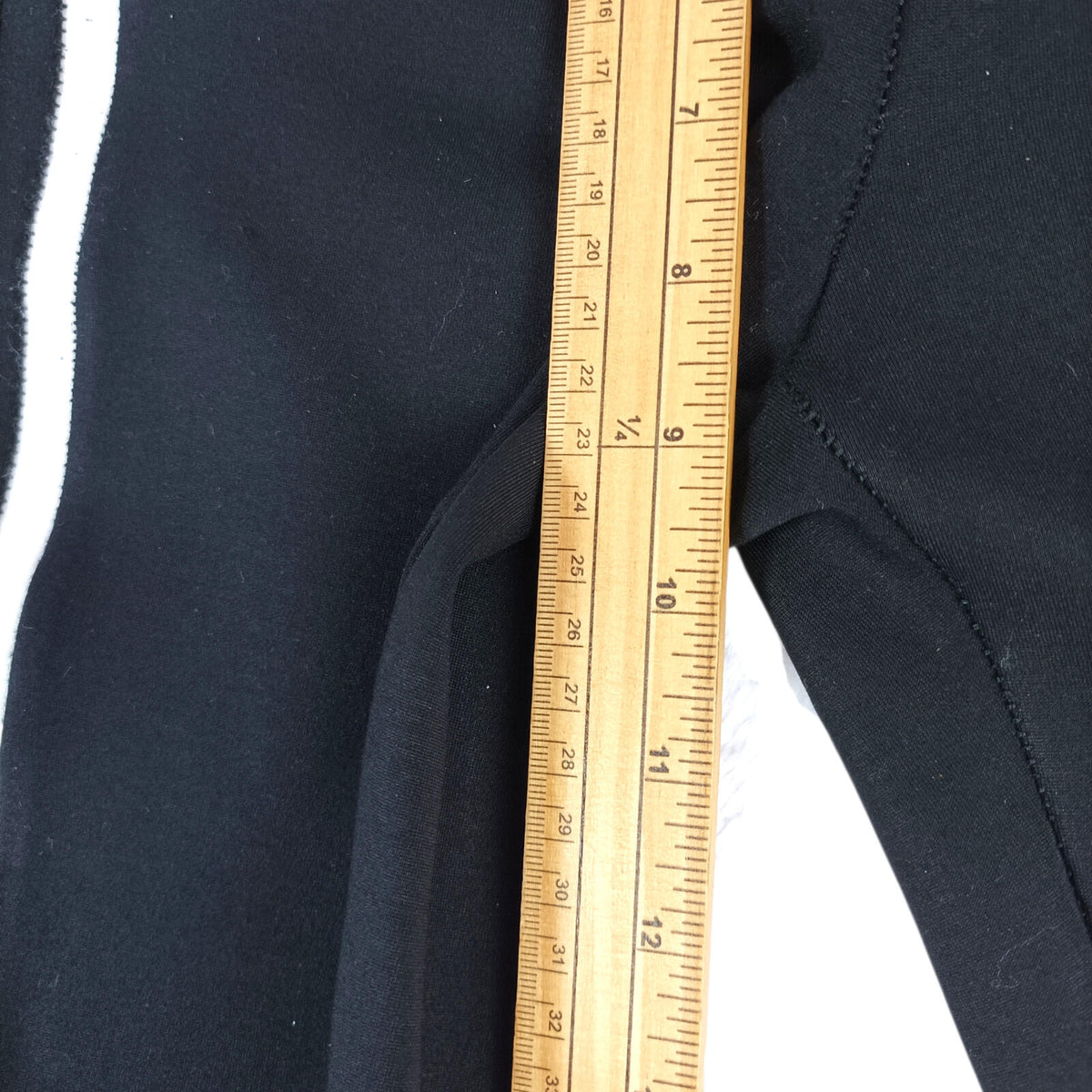 Zara Striped Jog Pants Women's UK Size S Black Zip Front Comfy Fit Jersey Jogger
