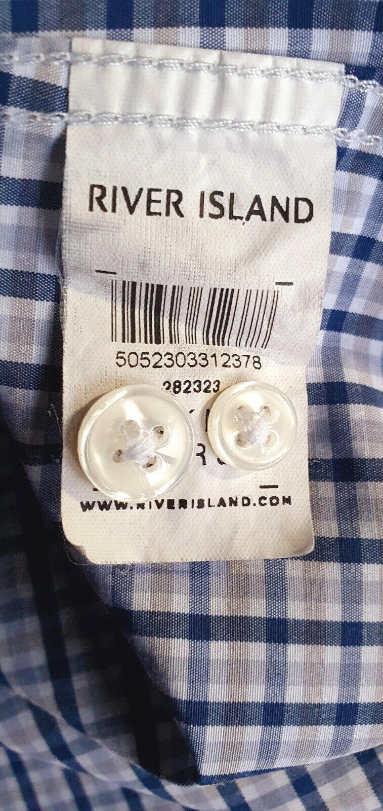 River Island Check Shirt Men's UK Size Medium M