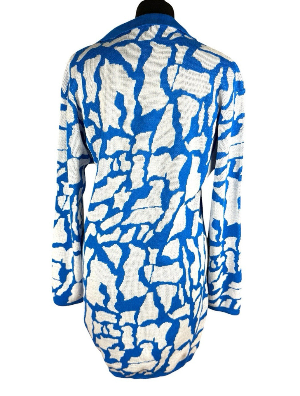 I Saw It First Jumper Dress Women’s UK Size 14 Blue White Long Sleeve Collared