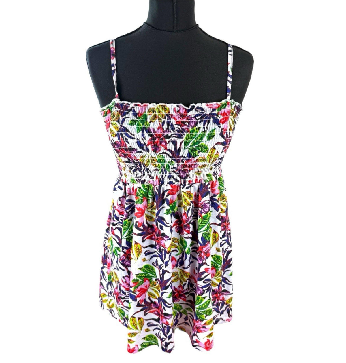 Originals White Originals Multicolour Floral Tank Top Blouse Floaty Women's UK Size 12