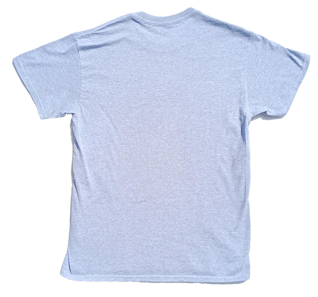Gildan Gray Softball Camp Graphic Print T-Shirt Men's UK Size M Grey Crew Neck Cotton Mix