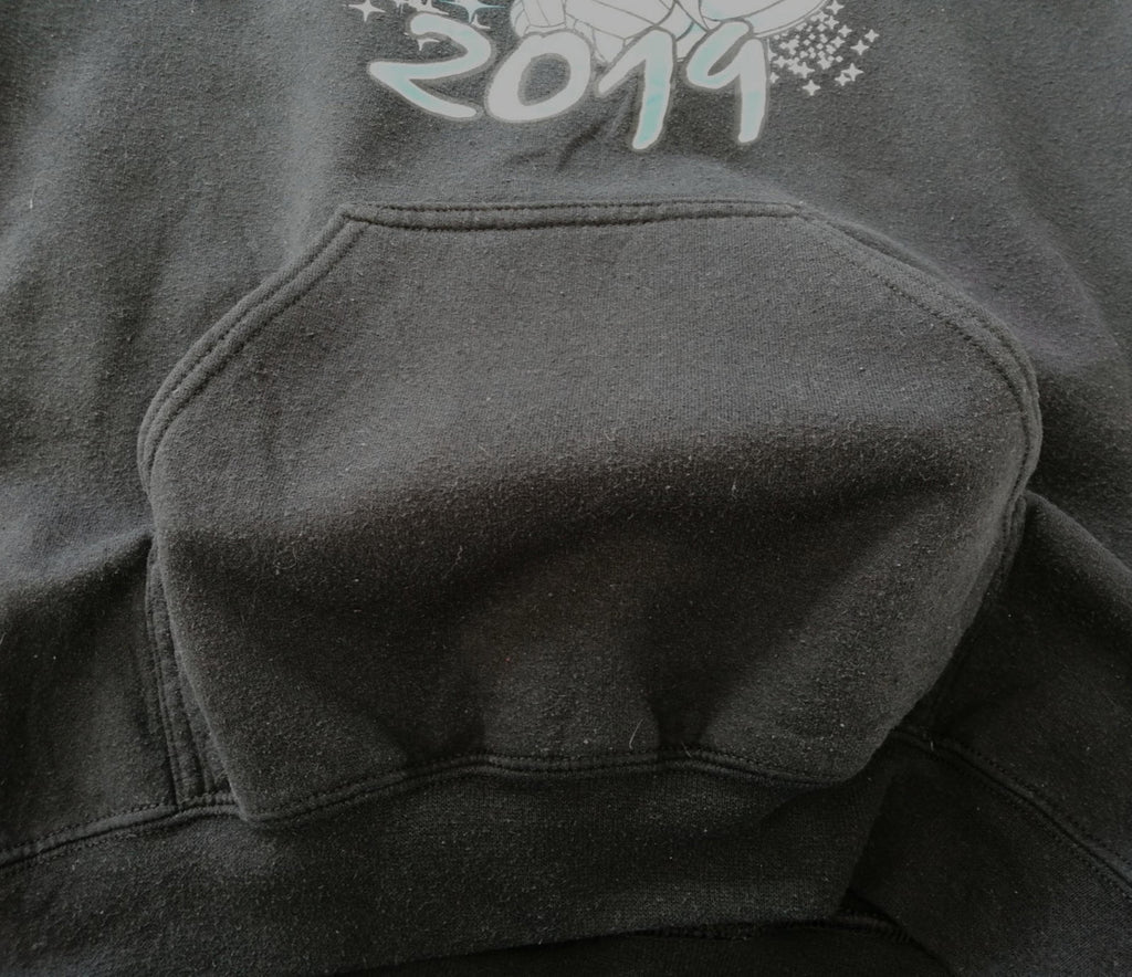 Gildan Black Volleyball Hoodie Women's Size S Graphic Print GCVC 2019 Sports Hooded Pockets