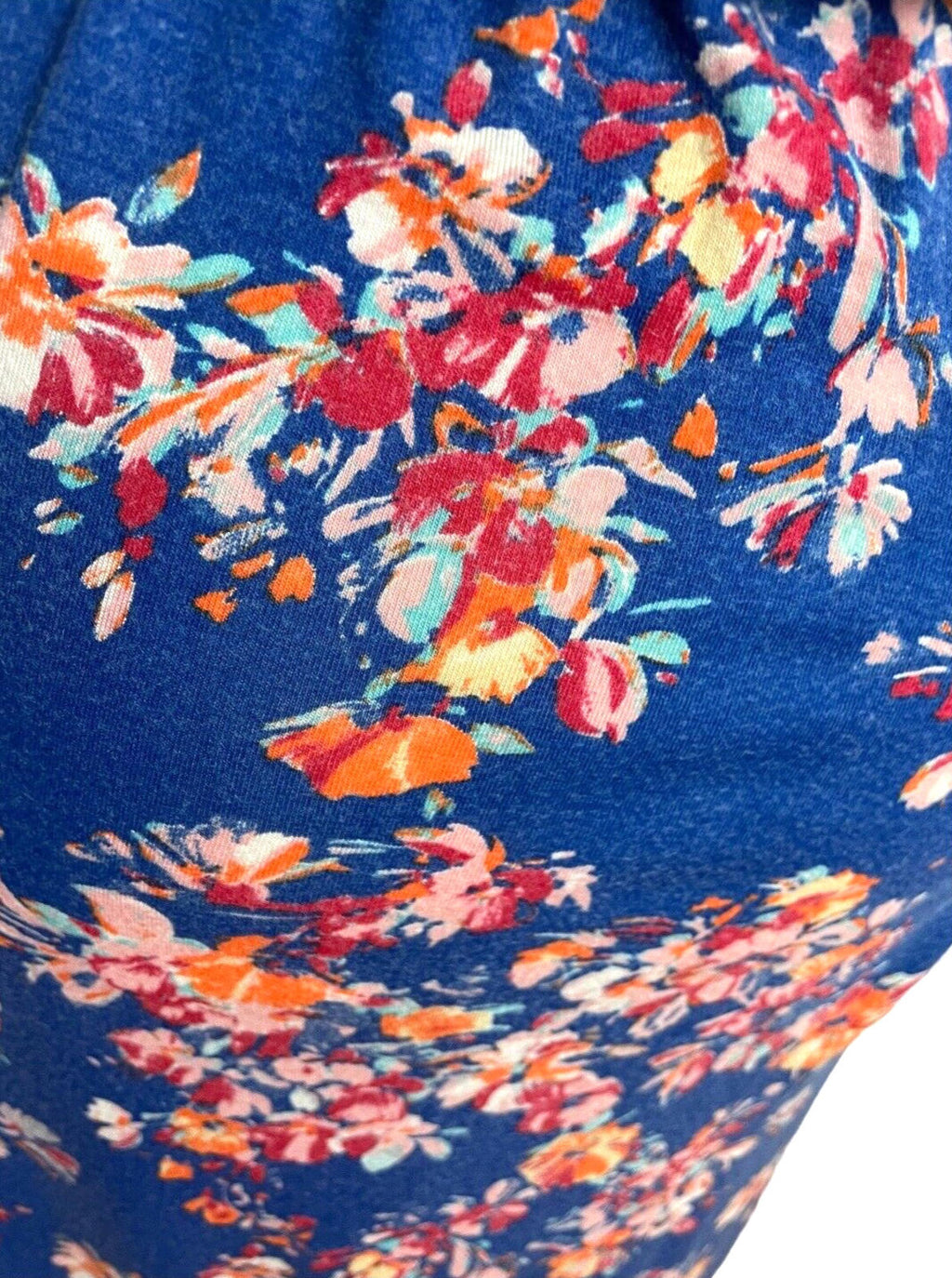 Maxi Dress Blue Floral Racer Back Women's UK Size M (10)