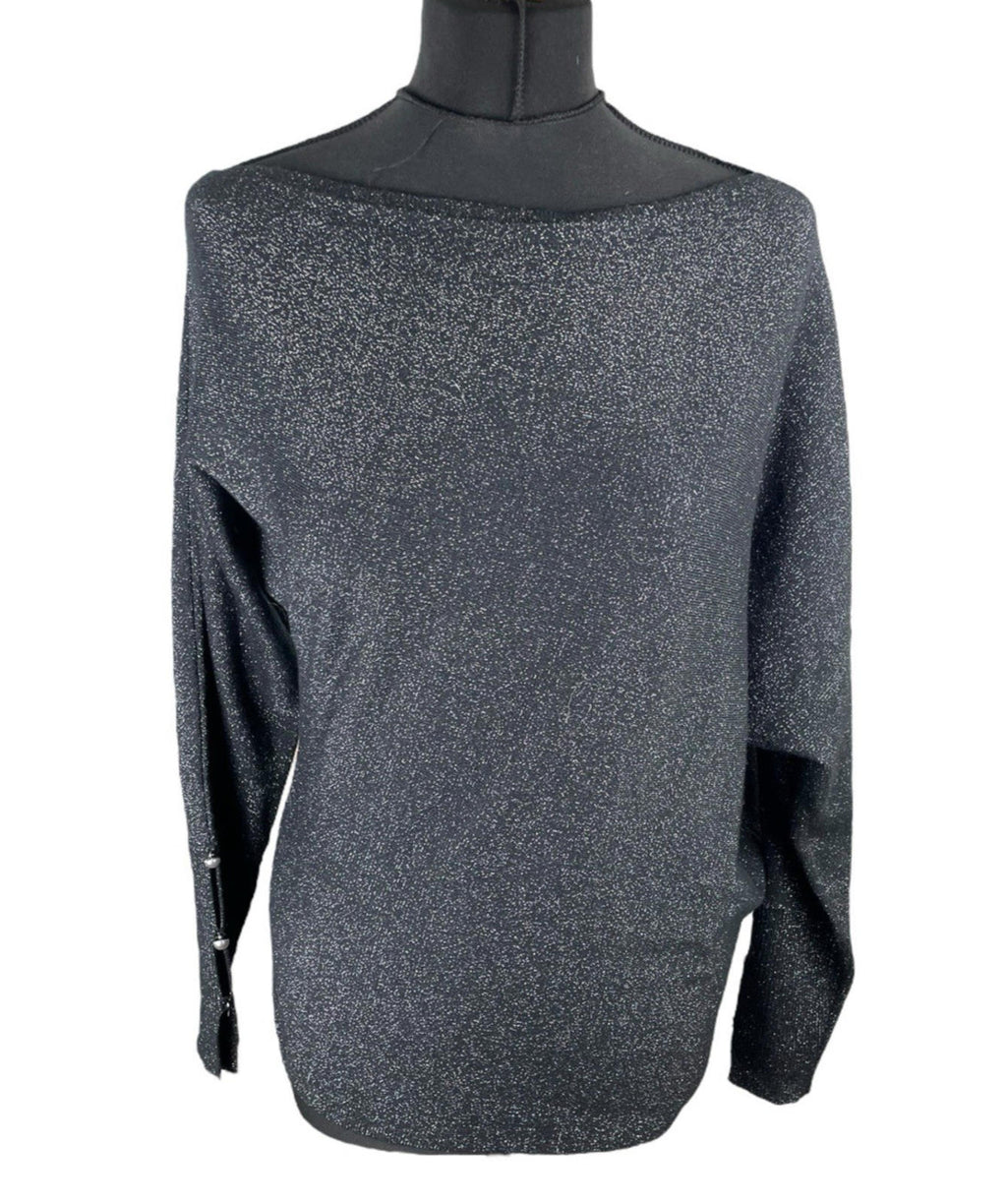 Sosander Black Sparkle Jumper Long Sleeve Women's UK Size S