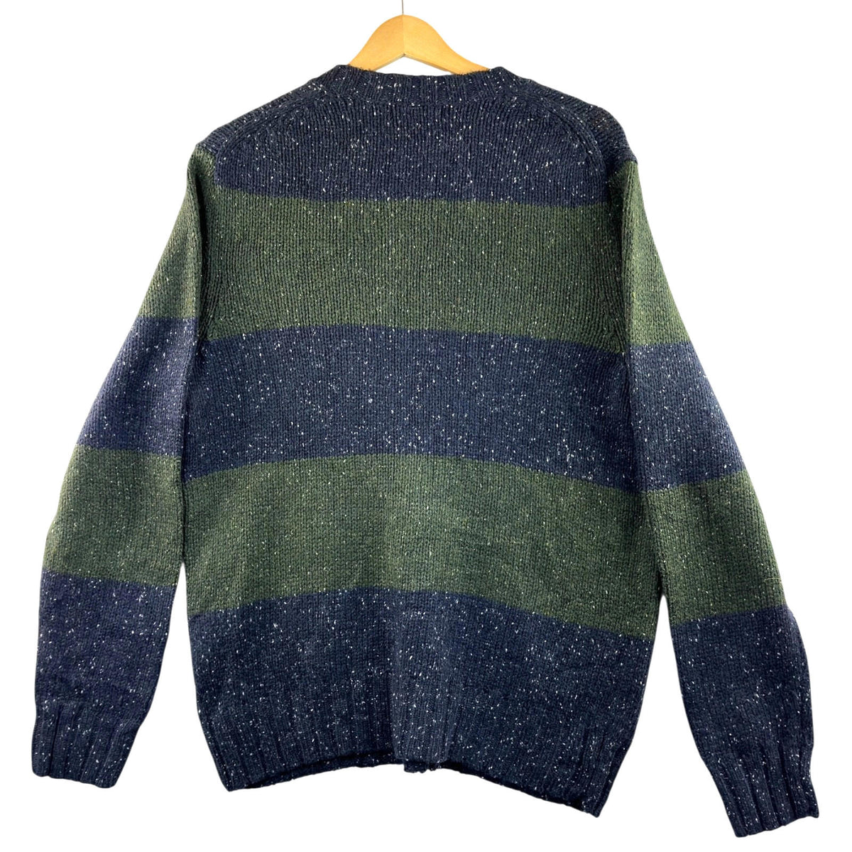 Nautica Chunky Knit Jumper Men's UK Size M Navy Blue Long Sleeve Easy Care V-Neck