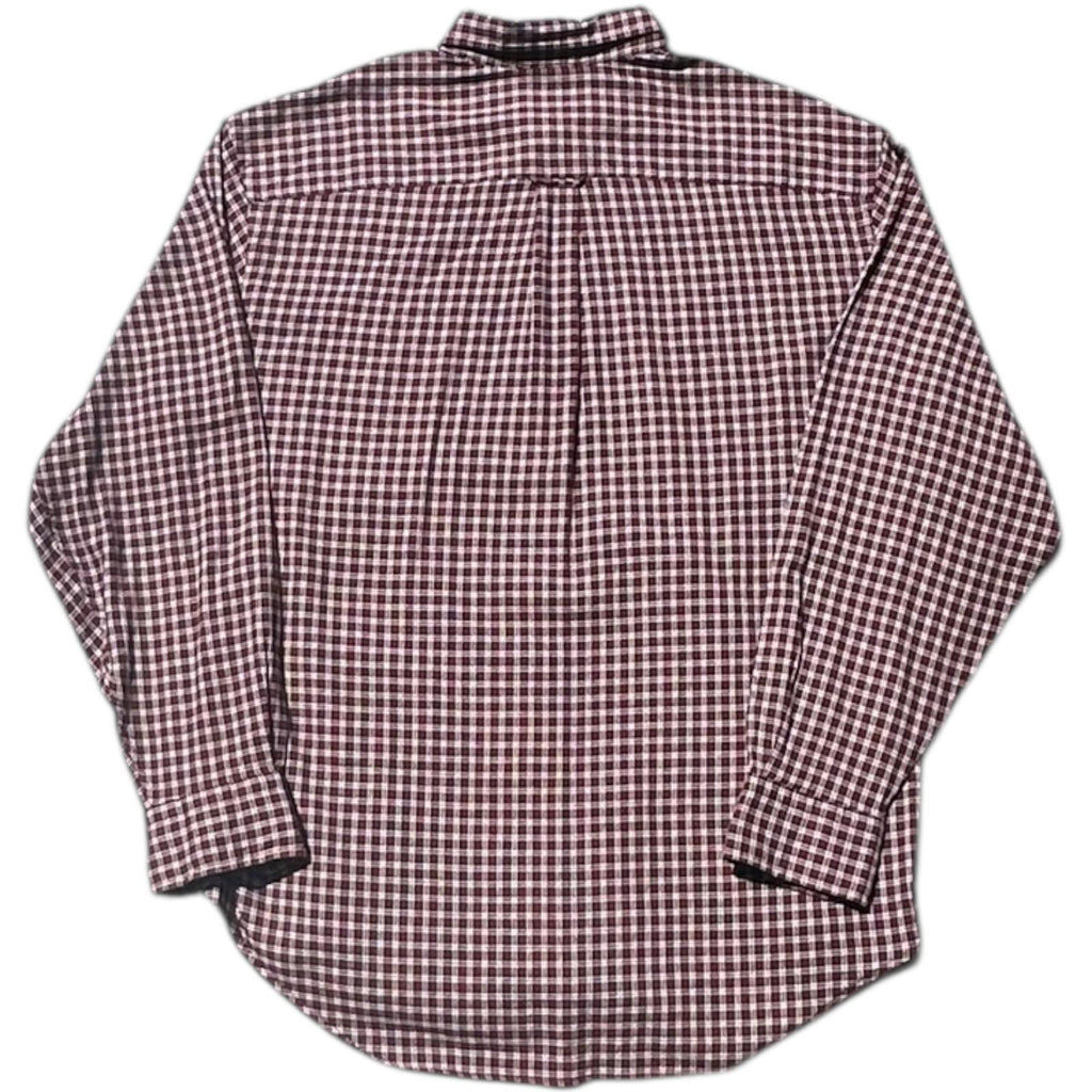 Nautica Shirt Men's UK Size XL Purple Plaid Pattern Long Sleeve Button Down