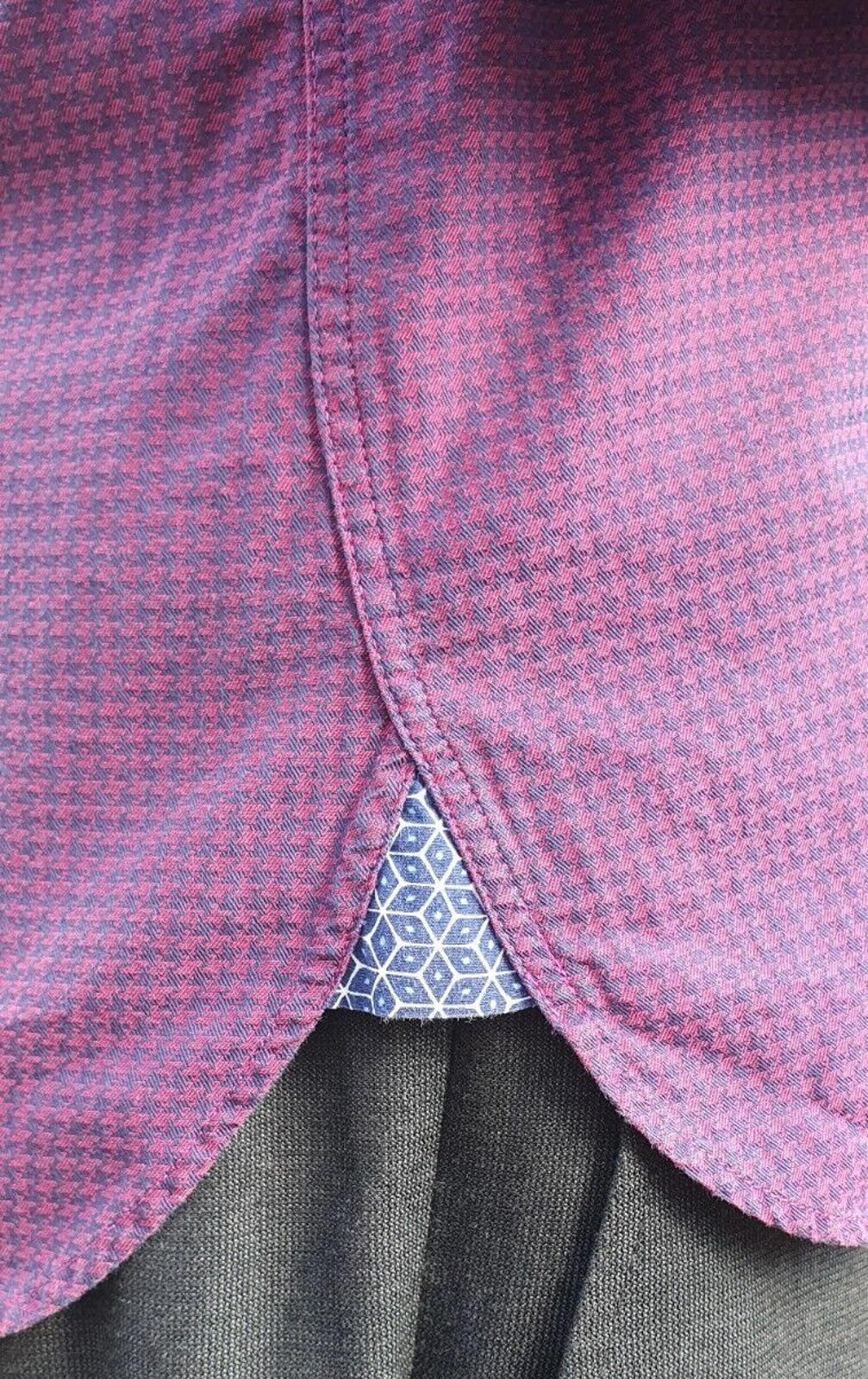 Ted Baker Shirt 40" Chest French Cuff 100% Cotton Men's UK Size M