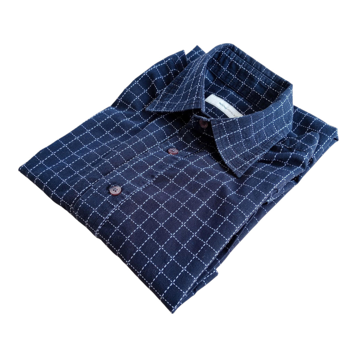 Rocha John Rocha Black Geometric Design Short Sleeve Shirt UK Size Men's L