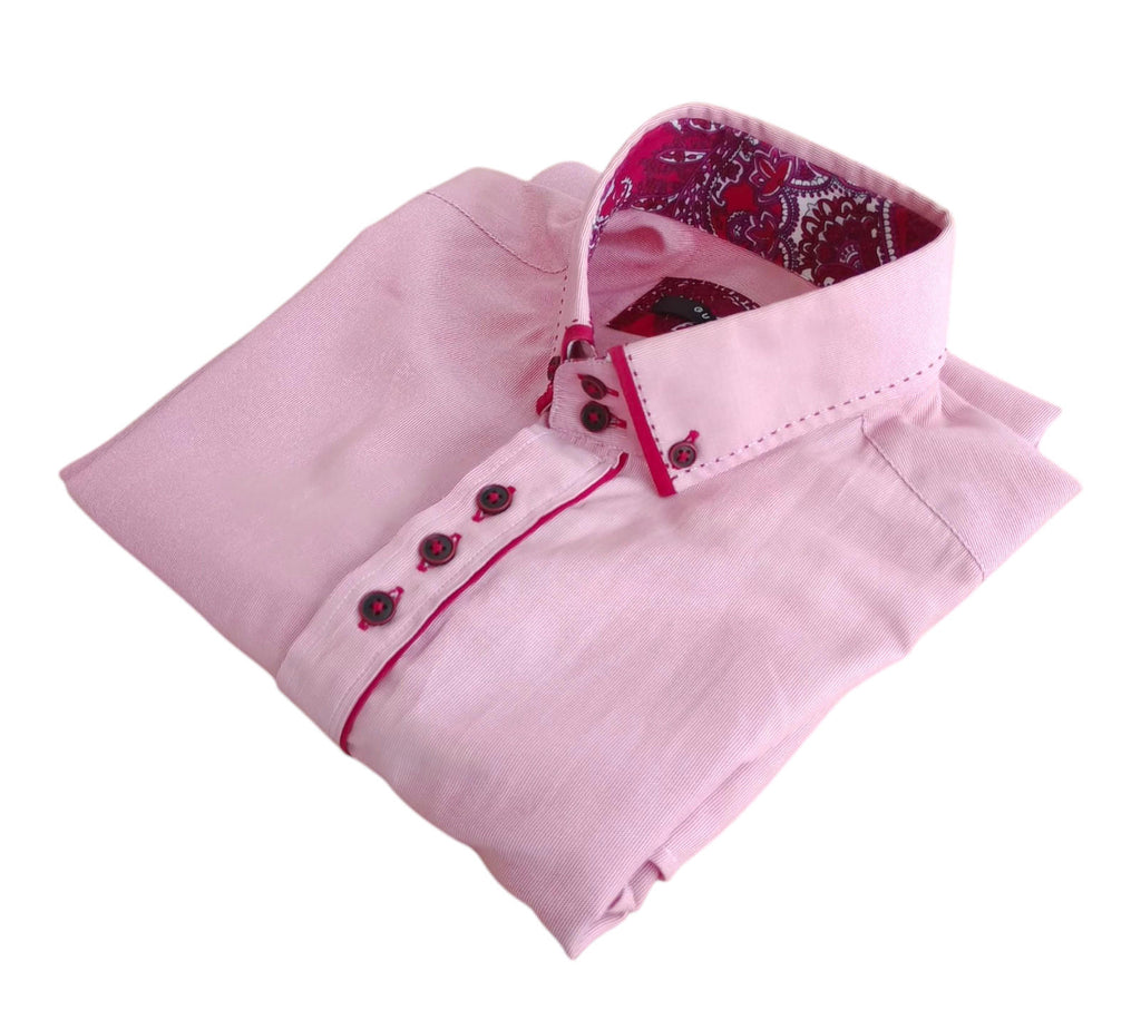 Guide London Shirt Long Sleeve Pink Striped UK Size M 38" Chest 14.5" Collar