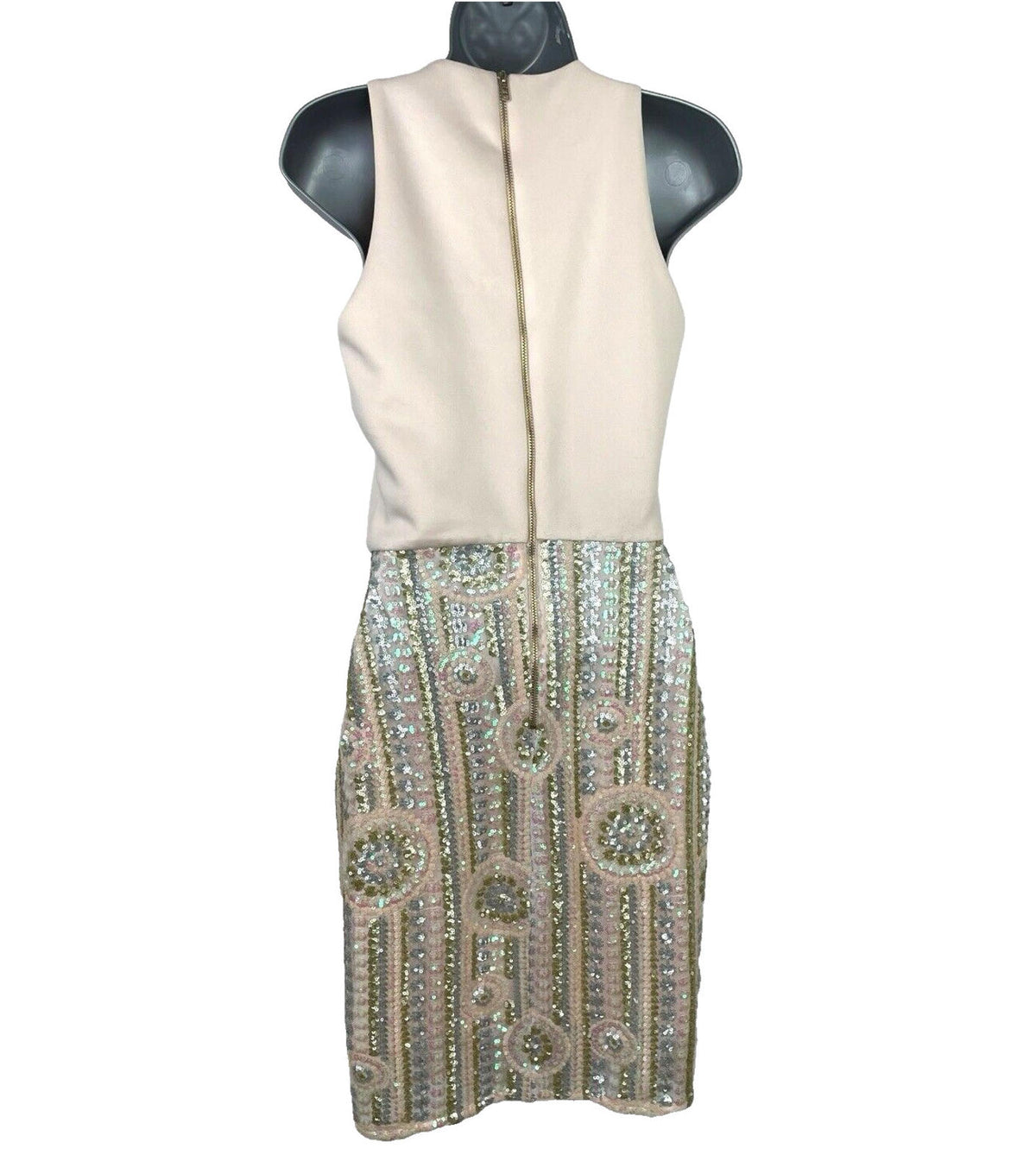 ASOS Pencil Dress Women's UK Size 8 Pale Pink Embellished Summer Smart Formal