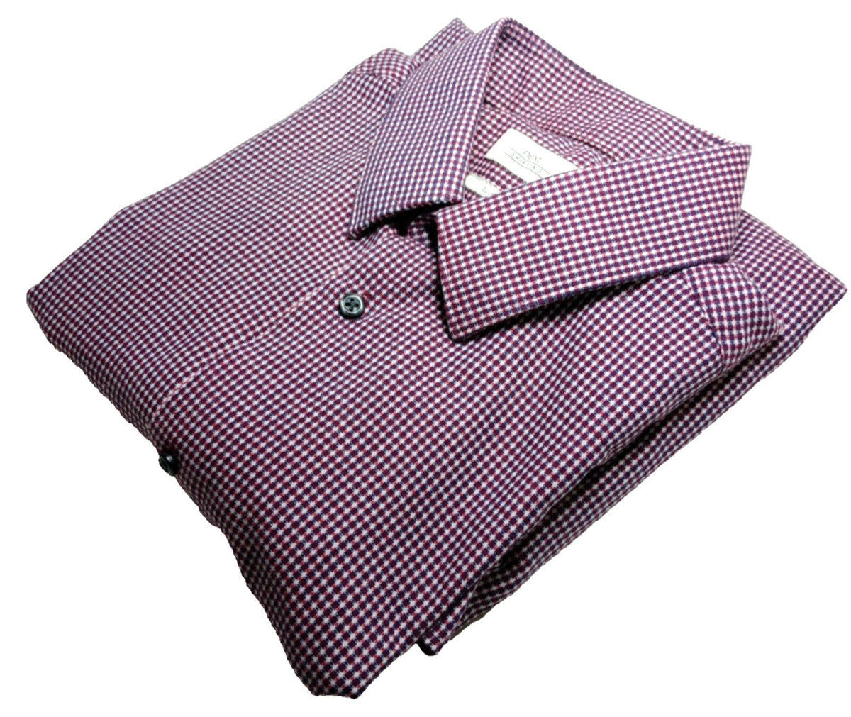 Next Shirt Men's UK Size S Long Sleeve Red Check Mixed Fabric Slim Fit