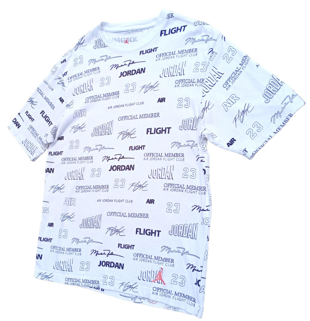 Nike White Nike Air Jordon T-Shirt Men's UK Size M White 100% Cotton Graphic Print