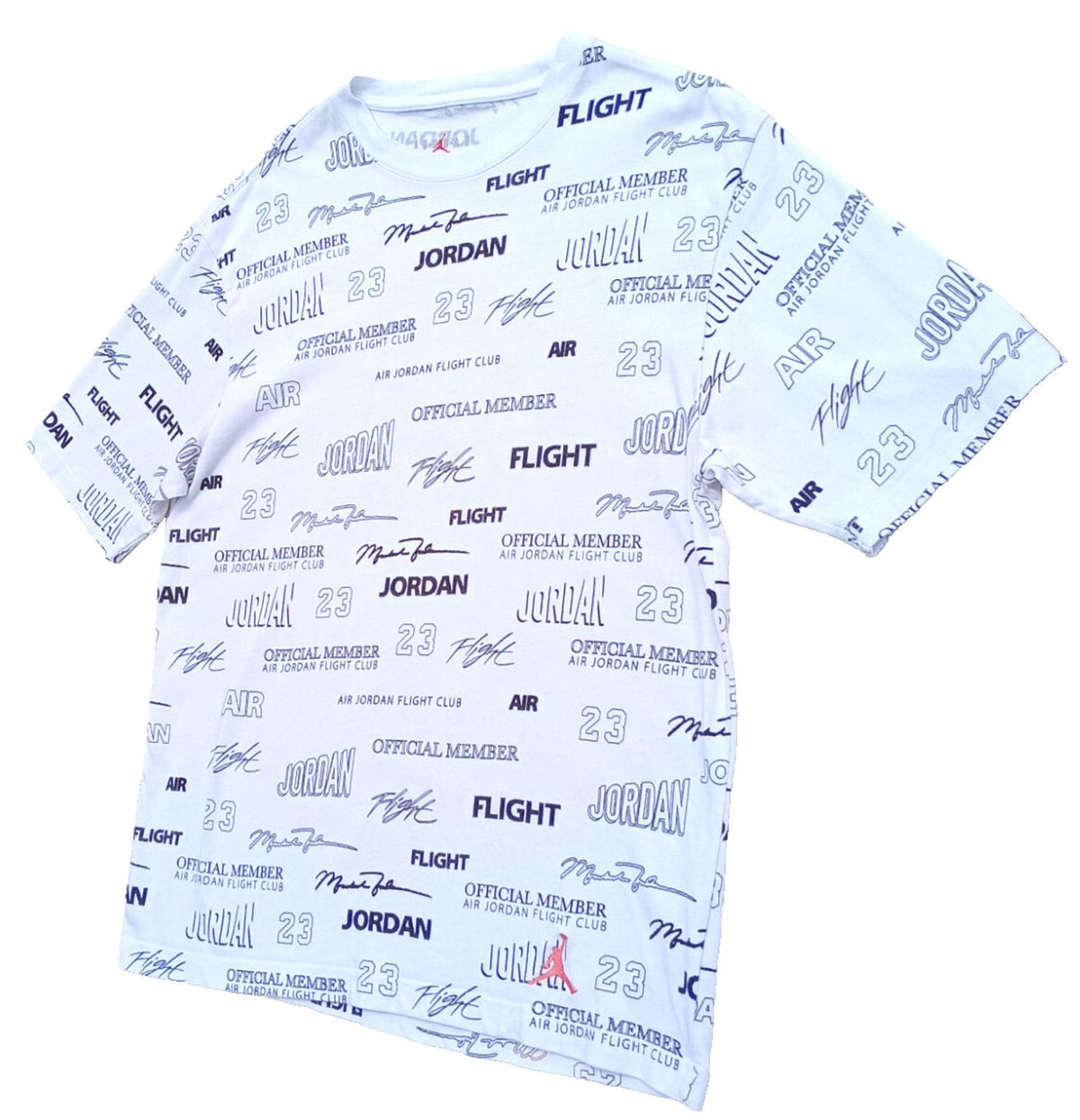 Nike White Nike Air Jordon T-Shirt Men's UK Size M White 100% Cotton Graphic Print
