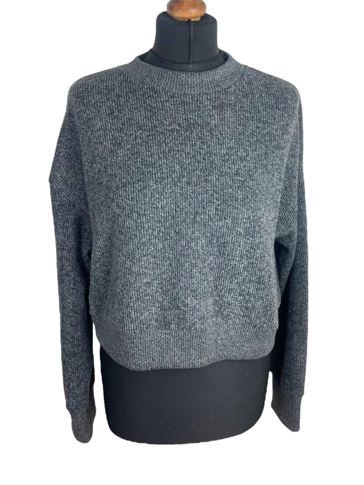 Zara Grey Cropped Jumper High Neck Women's UK Size S