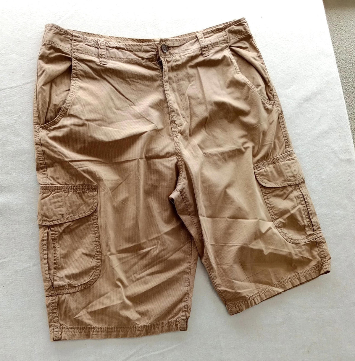 George Chino Shorts Men's UK Size Large Brown 100% Cotton Cargo Pockets